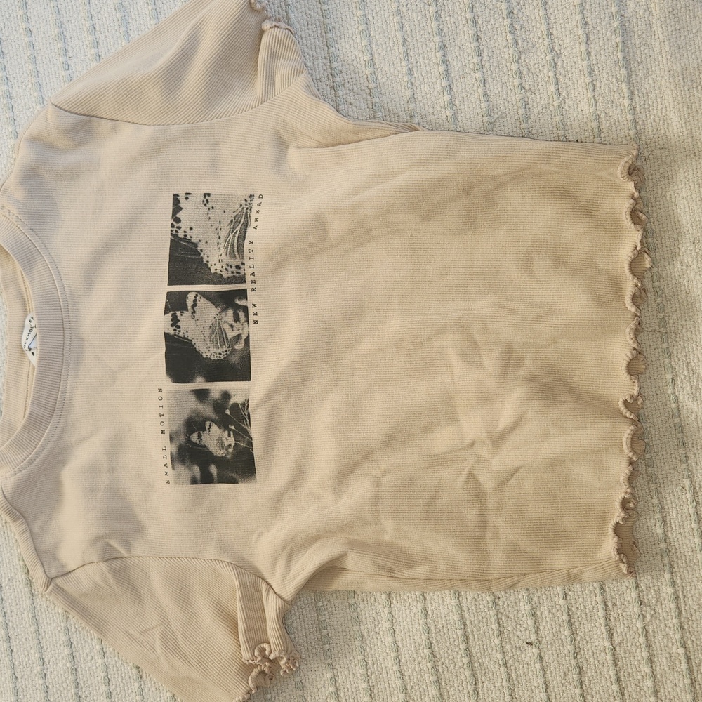 Beige Graphic T-Shirt